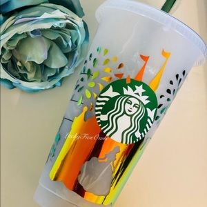 Customized Reusable 24oz cold cups “beauty & the beast” + personalized name